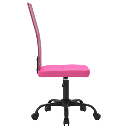 Kontorsstol höjdjusterbar rosa nättyg