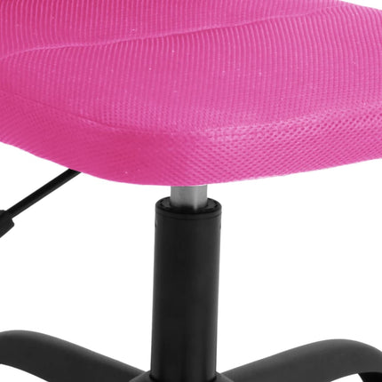 Kontorsstol höjdjusterbar rosa nättyg