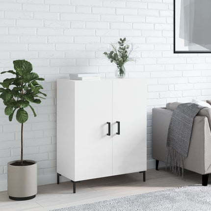 Skänk vit högglans 69,5x34x90 cm konstruerat trä