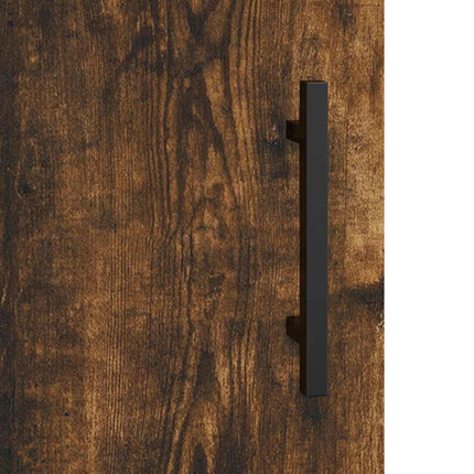 Skänk rökfärgad ek 69,5x34x90 cm konstruerat trä