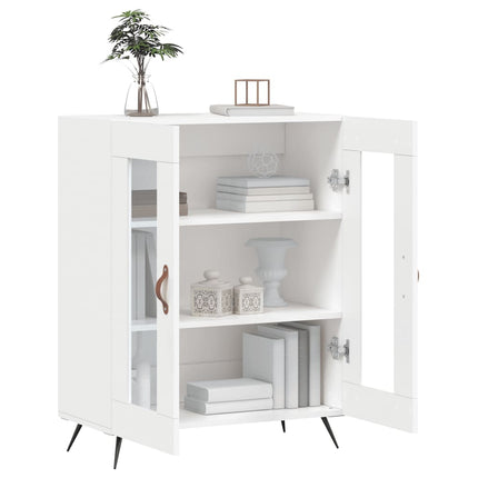 Skåp vit 69,5x34x90 cm konstruerat trä