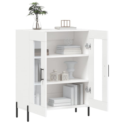 Skåp vit 69,5x34x90 cm konstruerat trä