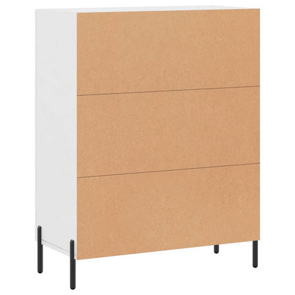 Skåp vit 69,5x34x90 cm konstruerat trä