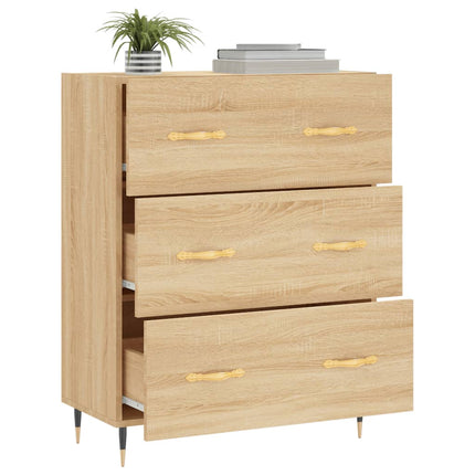 Skänk sonoma-ek 69,5x34x90 cm konstruerat trä