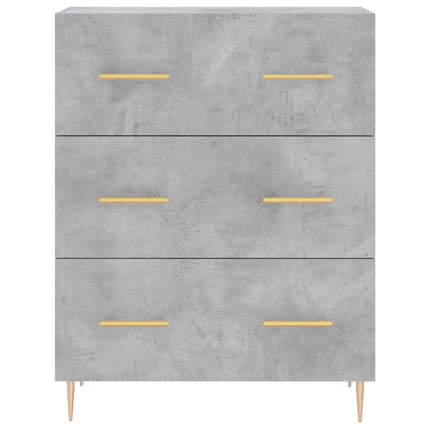 Skänk betonggrå 69,5x34x90 cm konstruerat trä