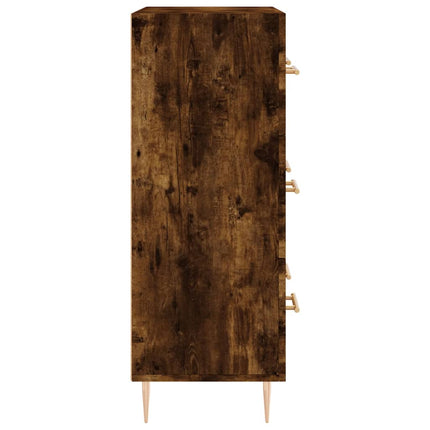 Skänk rökfärgad ek 69,5x34x90 cm konstruerat trä