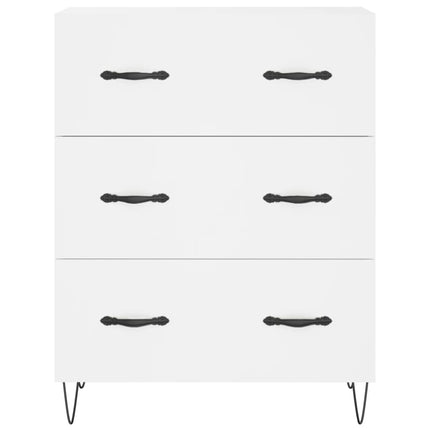 Skåp vit 69,5x34x90 cm konstruerat trä