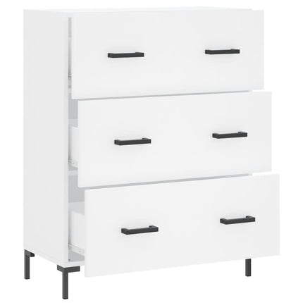 Skåp vit 69,5x34x90 cm konstruerat trä