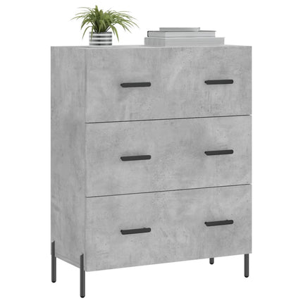 Skänk betonggrå 69,5x34x90 cm konstruerat trä
