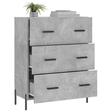 Skänk betonggrå 69,5x34x90 cm konstruerat trä