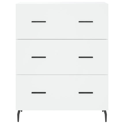 Skåp vit 69,5x34x90 cm konstruerat trä