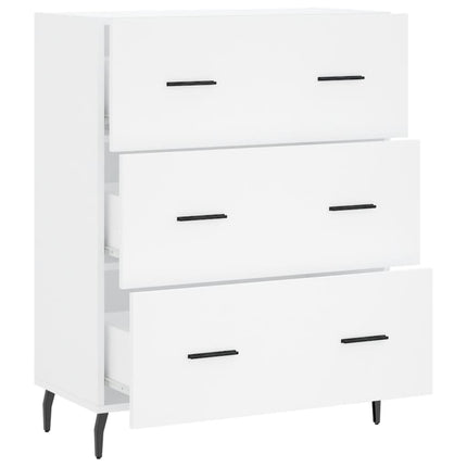 Skåp vit 69,5x34x90 cm konstruerat trä