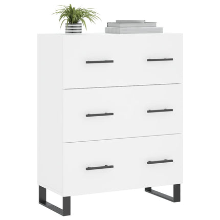 Skåp vit 69,5x34x90 cm konstruerat trä