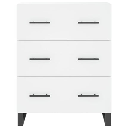 Skåp vit 69,5x34x90 cm konstruerat trä