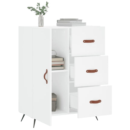 Skåp vit 69,5x34x90 cm konstruerat trä