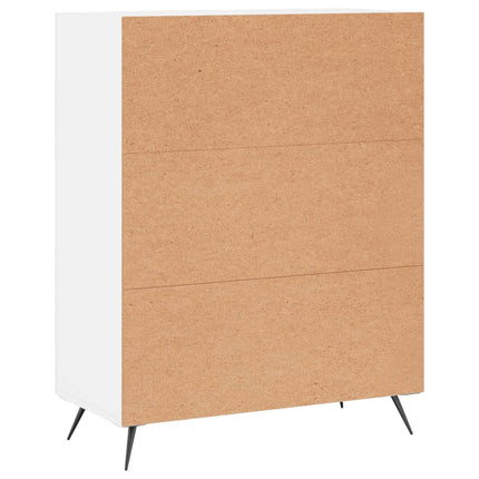 Skåp vit 69,5x34x90 cm konstruerat trä