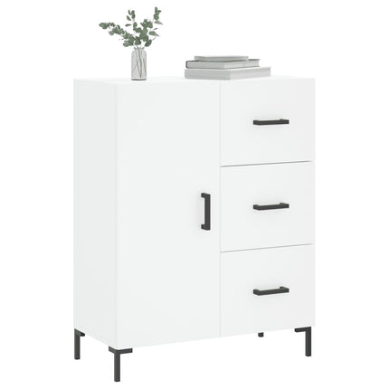 Skåp vit 69,5x34x90 cm konstruerat trä