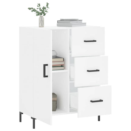 Skåp vit 69,5x34x90 cm konstruerat trä