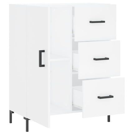 Skåp vit 69,5x34x90 cm konstruerat trä