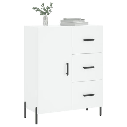 Skåp vit 69,5x34x90 cm konstruerat trä