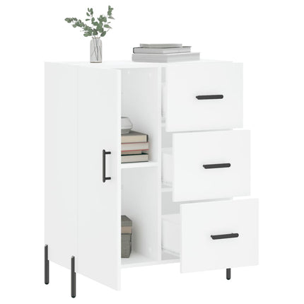 Skåp vit 69,5x34x90 cm konstruerat trä