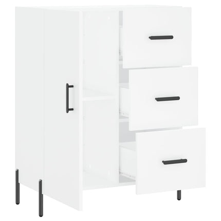 Skåp vit 69,5x34x90 cm konstruerat trä