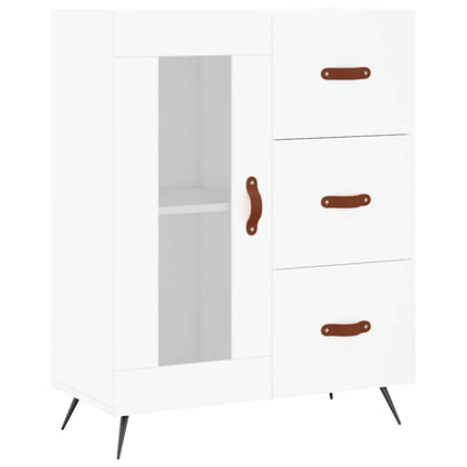 Skåp vit 69,5x34x90 cm konstruerat trä