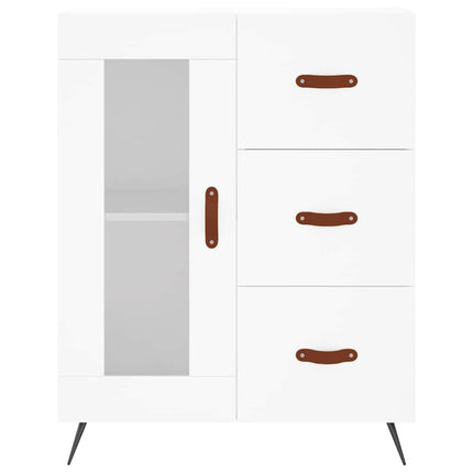 Skåp vit 69,5x34x90 cm konstruerat trä