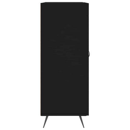Skåp svart 69,5x34x90 cm konstruerat trä