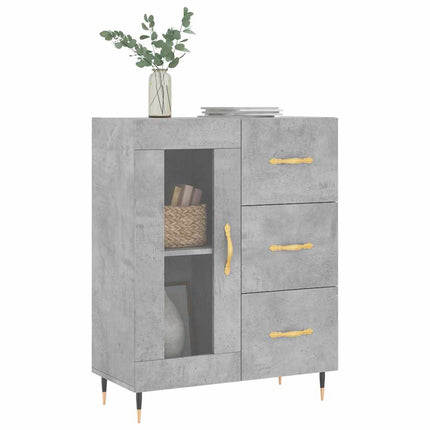 Skänk betonggrå 69,5x34x90 cm konstruerat trä