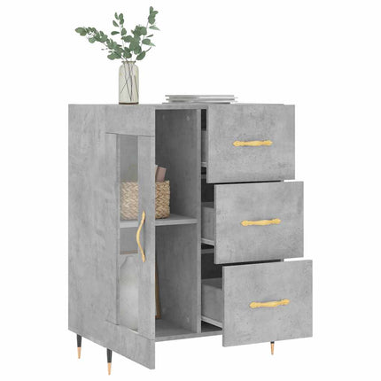 Skänk betonggrå 69,5x34x90 cm konstruerat trä