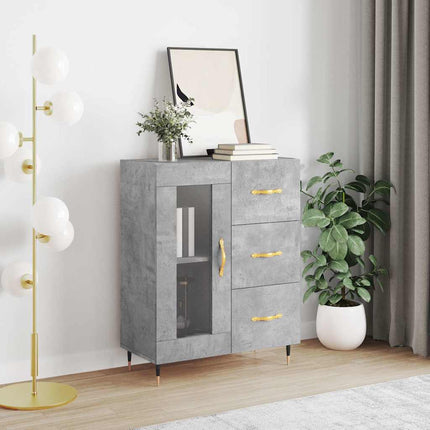 Skänk betonggrå 69,5x34x90 cm konstruerat trä