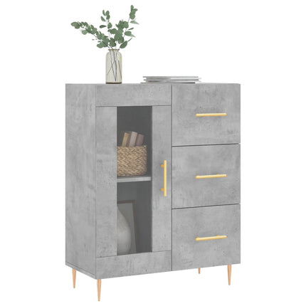Skänk betonggrå 69,5x34x90 cm konstruerat trä