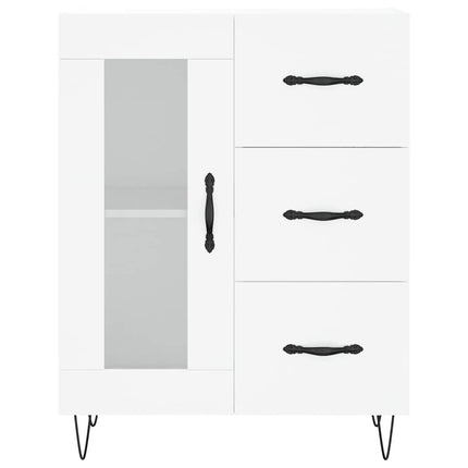Skåp vit 69,5x34x90 cm konstruerat trä