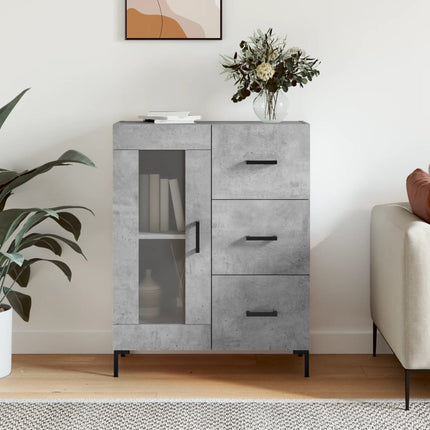 Skänk betonggrå 69,5x34x90 cm konstruerat trä