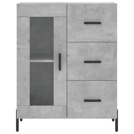 Skänk betonggrå 69,5x34x90 cm konstruerat trä