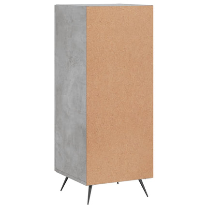 Skåp betonggrå 34,5x34x90 cm konstruerat trä