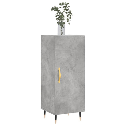 Skåp betonggrå 34,5x34x90 cm konstruerat trä