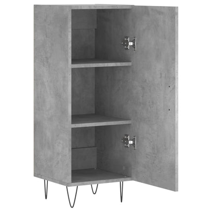 Skåp betonggrå 34,5x34x90 cm konstruerat trä