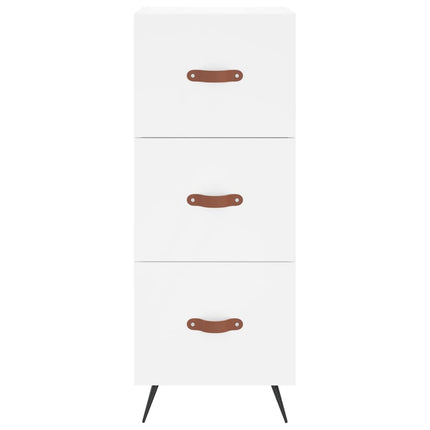 Skänk vit 34,5x34x90 cm konstruerat trä