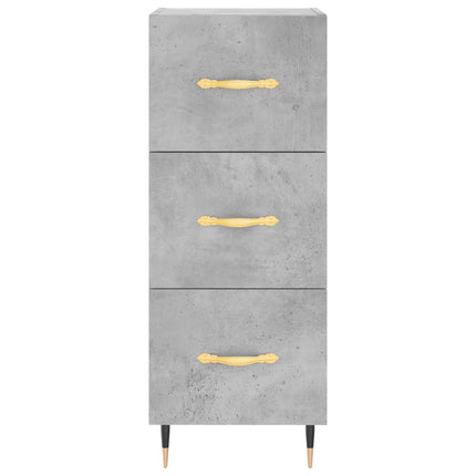 Skåp betonggrå 34,5x34x90 cm konstruerat trä