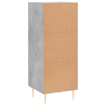 Skåp betonggrå 34,5x34x90 cm konstruerat trä
