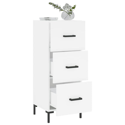 Skänk vit 34,5x34x90 cm konstruerat trä
