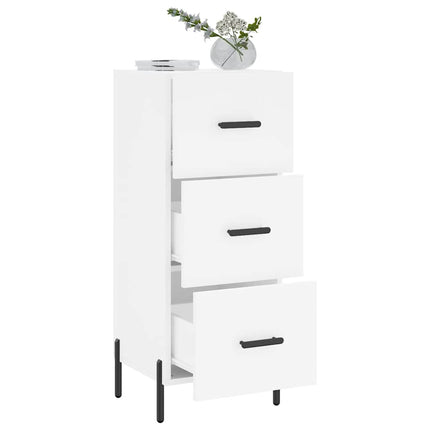 Skänk vit 34,5x34x90 cm konstruerat trä