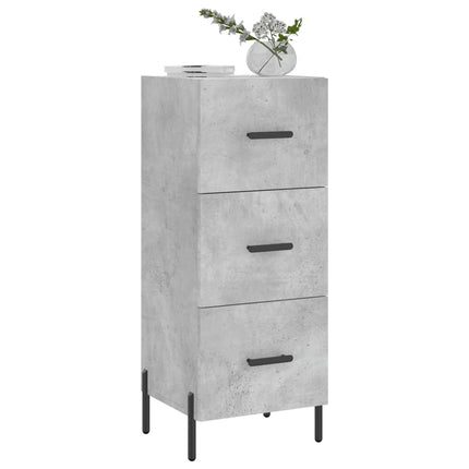 Skåp betonggrå 34,5x34x90 cm konstruerat trä