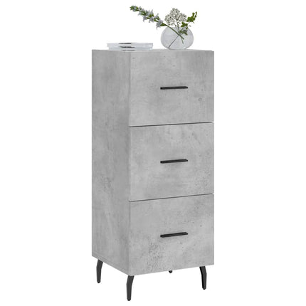 Skåp betonggrå 34,5x34x90 cm konstruerat trä