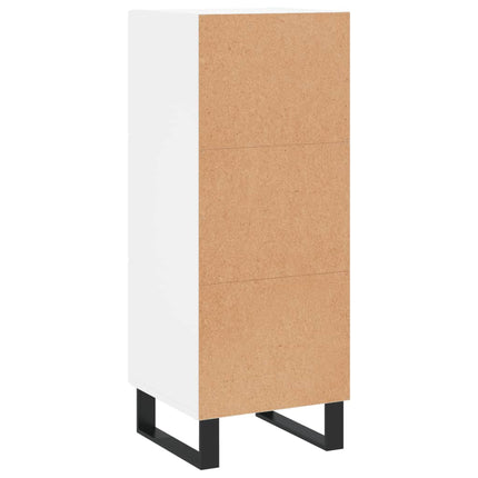 Skänk vit 34,5x34x90 cm konstruerat trä