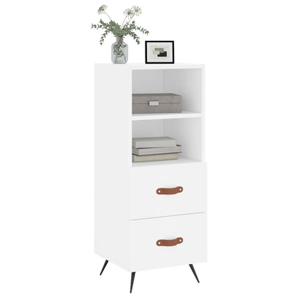 Skänk vit 34,5x34x90 cm konstruerat trä