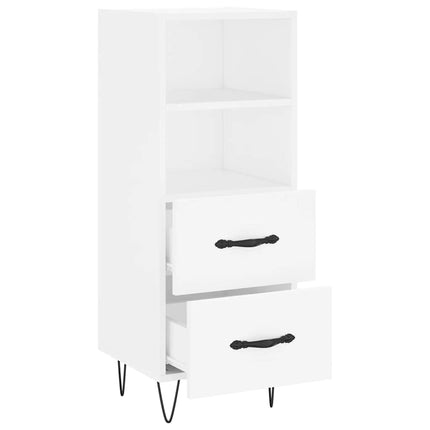 Skänk vit 34,5x34x90 cm konstruerat trä