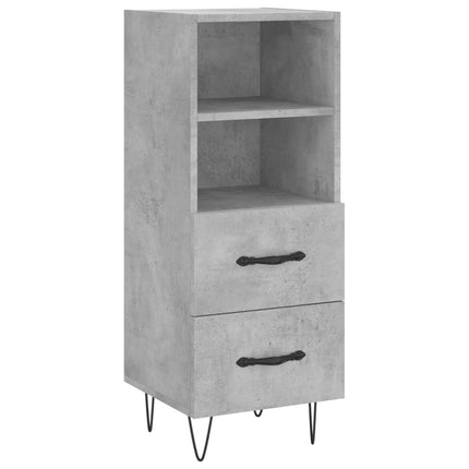 Skåp betonggrå 34,5x34x90 cm konstruerat trä